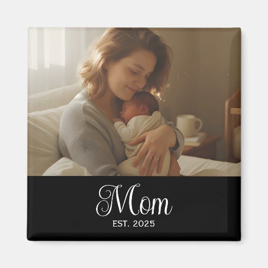 ママの記念写真 マザーズデー マグネット (正面)