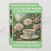 ママの誕生日カード 招待状 (正面/裏面)