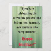 ママの誕生日カード 案内状 (裏面)