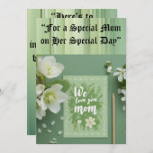 ママの誕生日カード 案内状 (正面/裏面)