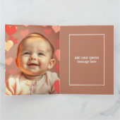 ママの誕生日カード 2枚の写真とメッセージを追加 カード (内部)