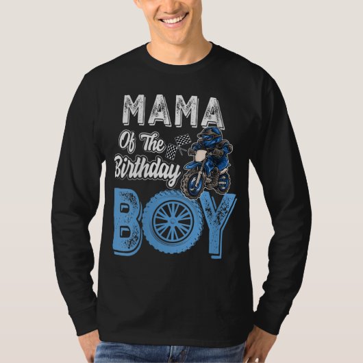 ママの誕生日ボーイダートバイクB-dayモトクロス Tシャツ (正面)