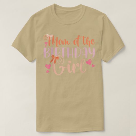 ママの誕生日女の子の子家族の親の母 Tシャツ (デザイン正面)
