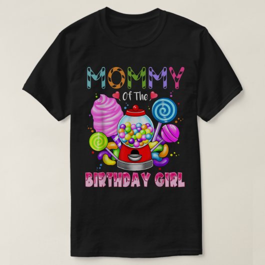 ママの誕生日女の子キャンディランドキャンディ誕生日 Tシャツ (デザイン正面)