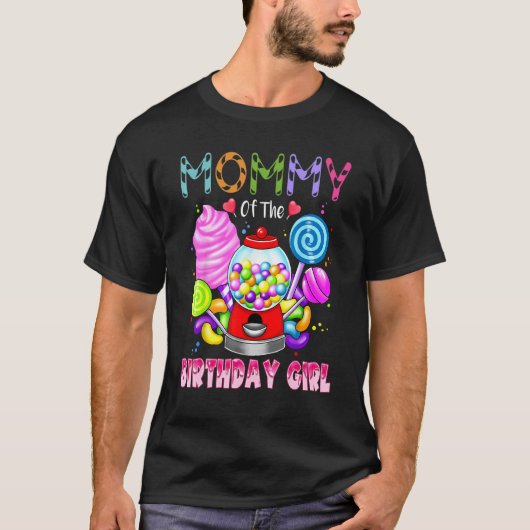 ママの誕生日女の子キャンディランドキャンディ誕生日 Tシャツ (正面)