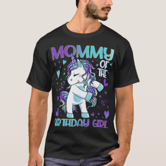 ママの誕生日女の子UnicornママMo Tシャツ