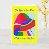 ママの誕生日欲の太陽 カード (黄色い花)