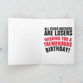 ママの誕生日 トランプ 面白い ユーモア グリーティングカード (内部)