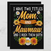 ママの贈り物、ママの日の贈り物、ママの贈り物が2つある メニュー (正面/裏面)