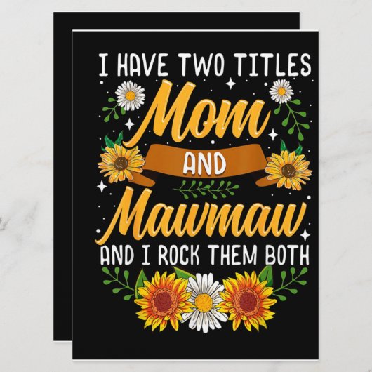 ママの贈り物、ママの日の贈り物、ママの贈り物が2つある メニュー (正面/裏面)