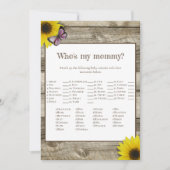 ママの赤ちゃんシャワーのひまわり |ピンク 招待状 (正面)