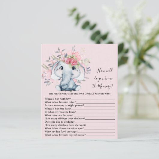 ママの赤ちゃんシャワーのゲームをどれだけ知っているか (スタンド正面)