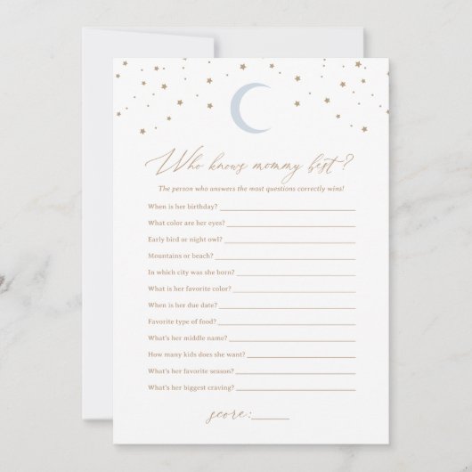 ママの赤ちゃんシャワーを知っ最高のた月越し 招待状 (正面)