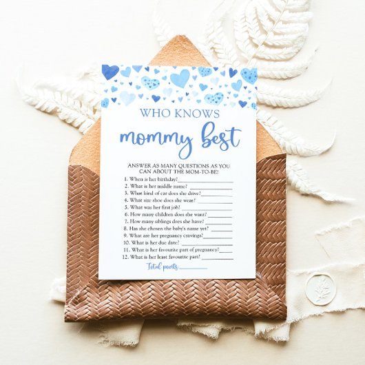 ママの赤ちゃんシャワーを知最高のったブルーバレンタイン 招待状