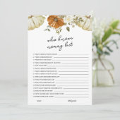 ママの赤ちゃんシャワーカー最高のドを知っているカボチャ 招待状 (スタンド正面)