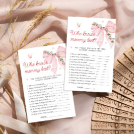 ママの赤ちゃんシャワーゲームを知っているベリーの甘い弓