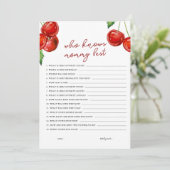 ママの赤ちゃんシャワー最高のを知るさくらんぼ シーズンカード (スタンド正面)