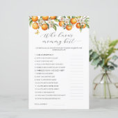 ママの赤ちゃんシャワー最高のゲームを知っているオレンジ (スタンド正面)