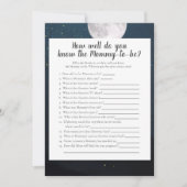 ママの赤ちゃんシャワー最高のゲームを知っているクマ 招待状 (正面)