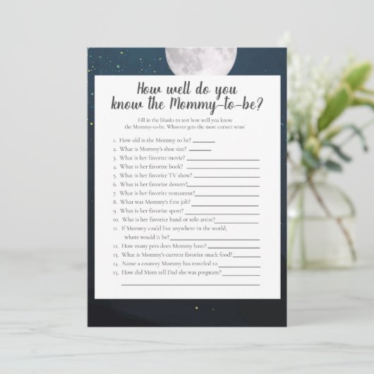 ママの赤ちゃんシャワー最高のゲームを知っているクマ 招待状 (スタンド正面)