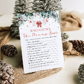 ママの赤ちゃんシャワー最高のゲームを知っているクリスマス 招待状