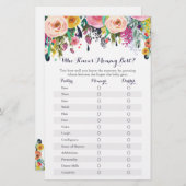 ママの赤ちゃんシャワー最高のゲームを知っているフローラ (正面/裏面)