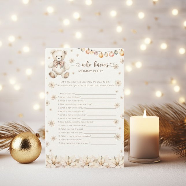 ママの赤ちゃんシャワー最高のゲームを知っている冬熊 (クリエイターアップロード済み)