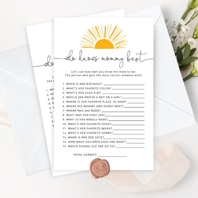 ママの赤ちゃんシャワー最高のゲームを知っている日 (クリエイターアップロード済み)