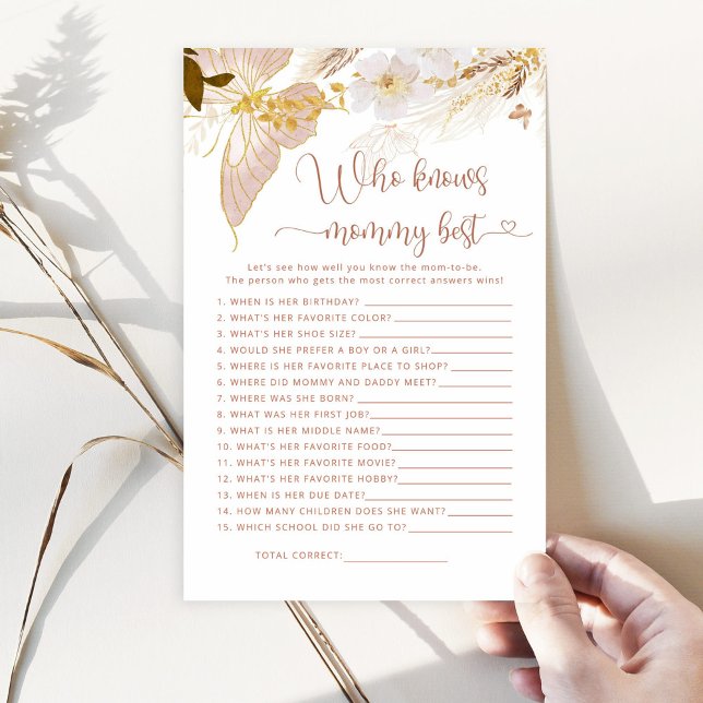 ママの赤ちゃんシャワー最高のゲームを知っている蝶 (クリエイターアップロード済み)