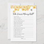 ママの赤ちゃんシャワー最高のゲームを知っているCALLA 招待状 (正面)