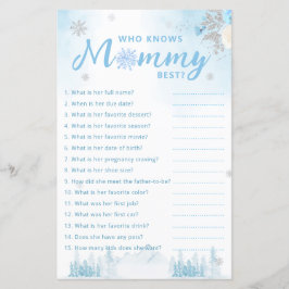 ママの赤ちゃんシャワー最高のゲームを知る可愛い冬