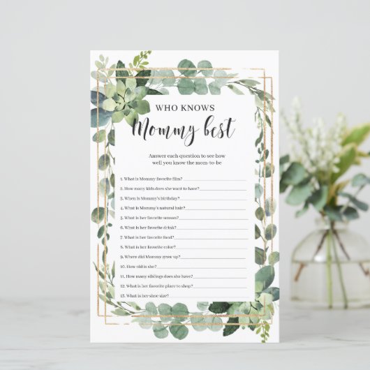 ママの赤ちゃんシャワー最高のゲームを知る多肉食 (スタンド正面)