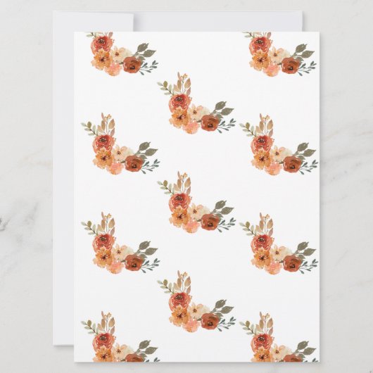 ママの赤ちゃんシャワー最高のゲームを知る恋の秋 招待状 (裏面)