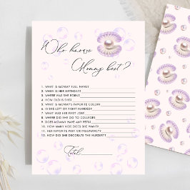 ママの赤ちゃんシャワー最高のゲームを知る真珠