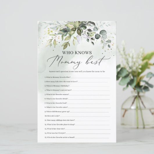 ママの赤ちゃんシャワー最高のゲームを知る緑 (スタンド正面)