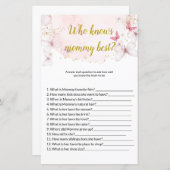 ママの赤ちゃんシャワー最高のゲームを知る蝶 (正面/裏面)