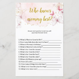 ママの赤ちゃんシャワー最高のゲームを知る蝶