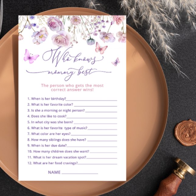 ママの赤ちゃんシャワー最高のゲームを知る蝶 (クリエイターアップロード済み)