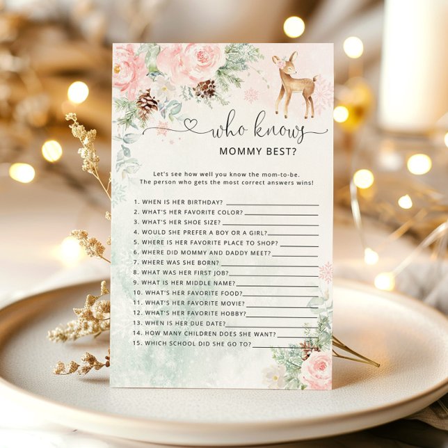 ママの赤ちゃんシャワー最高のゲームを知る鹿 (クリエイターアップロード済み)