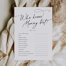 ママの赤ちゃんシャワー最高のゲームカードを知るダーシー 招待状