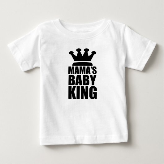 ママの赤ちゃん王 ベビーTシャツ (正面)