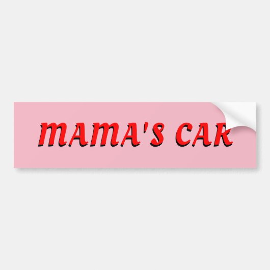 ママの車ママのプレゼント バンパーステッカー (正面)