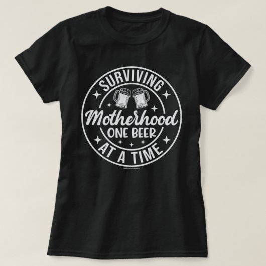ママの辛口Tシャツ - 子育てサバイバー Tシャツ (デザイン正面)