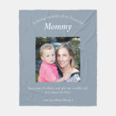 ママの追悼碑の愛の記憶で フリースブランケット (正面)