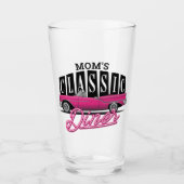 ママの食堂 オーダーメイド ネオン風 50年代 クラシックカー タンブラーグラス (正面)