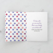 ママの髪のスティックガール カード (内部)