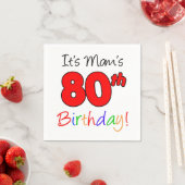 ママの80誕生日ナプキンスだ スタンダードカクテルナプキン (インサイチュ)