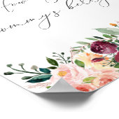 ママの おなかがどれくらい大きくなったかな？ベビーシャワーゲームサイン ポスター (角)