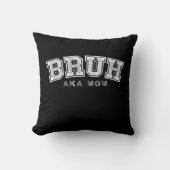 ママのBruhおもしろ母の日レトロヴィンテージ クッション (正面)