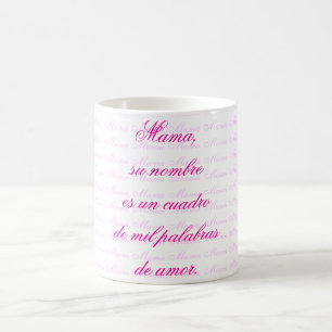 ママのsuのnombre ES un cuadro de milのpalabras de AM コーヒーマグカップ